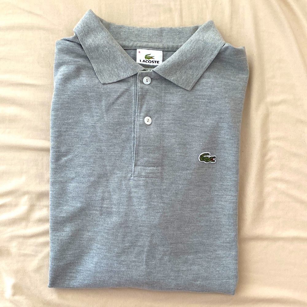 Men’s Gently Used Lacoste Polo Grey XL
